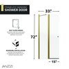 Anzzi Romance 72in x 335in Frameless Swinging Shower Door in Brushed Gold SD-AZ14-01BG